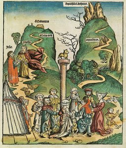 The Golden Calf, published in the Nuremberg Chronicle, 1493 by German School